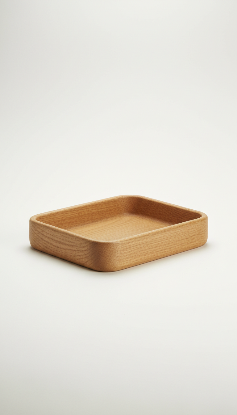 Smooth Oak Storage Tray