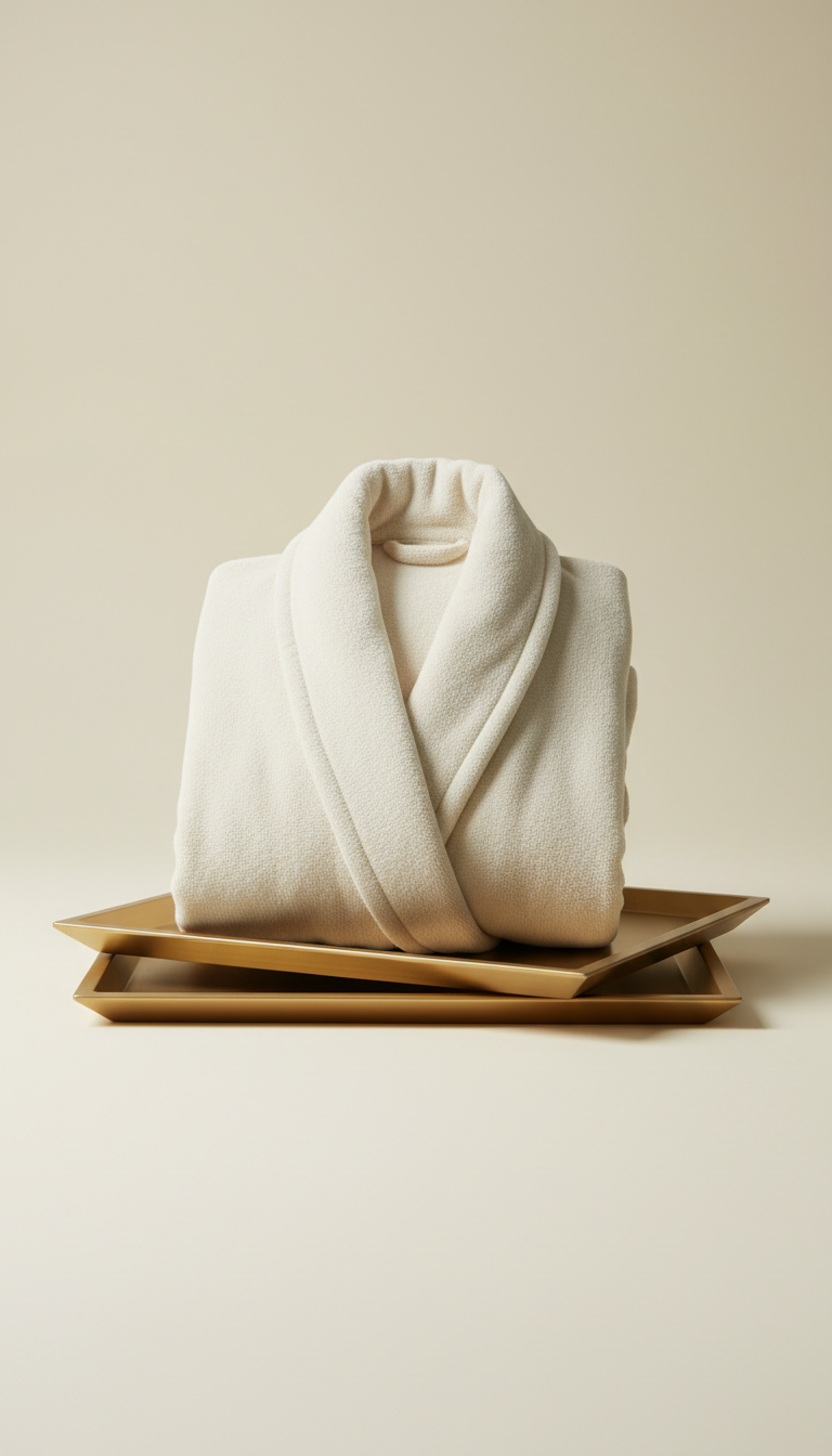 Plush Cream Robe in Organic Cotton