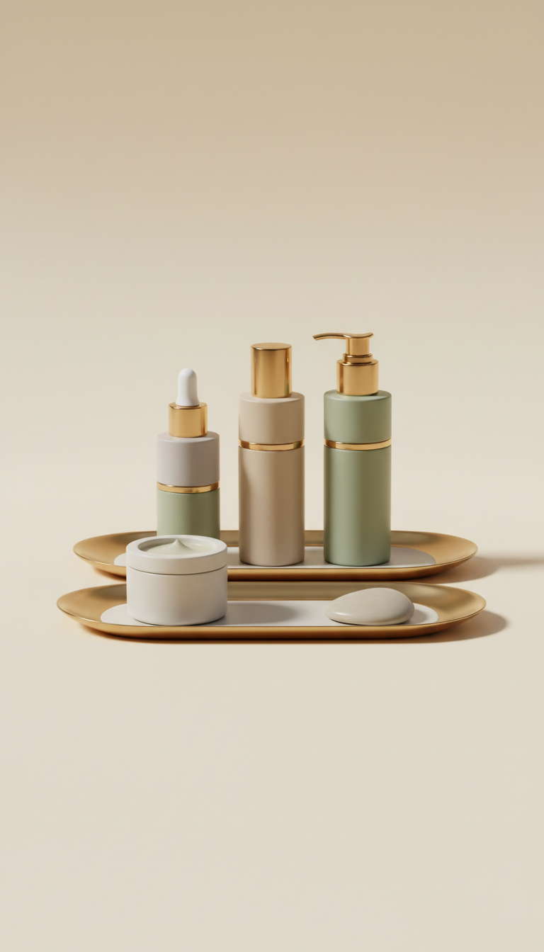 Minimalist Self-Care Kit with Gold Accents