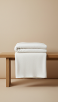 Cashmere Throw Blanket in Feather White